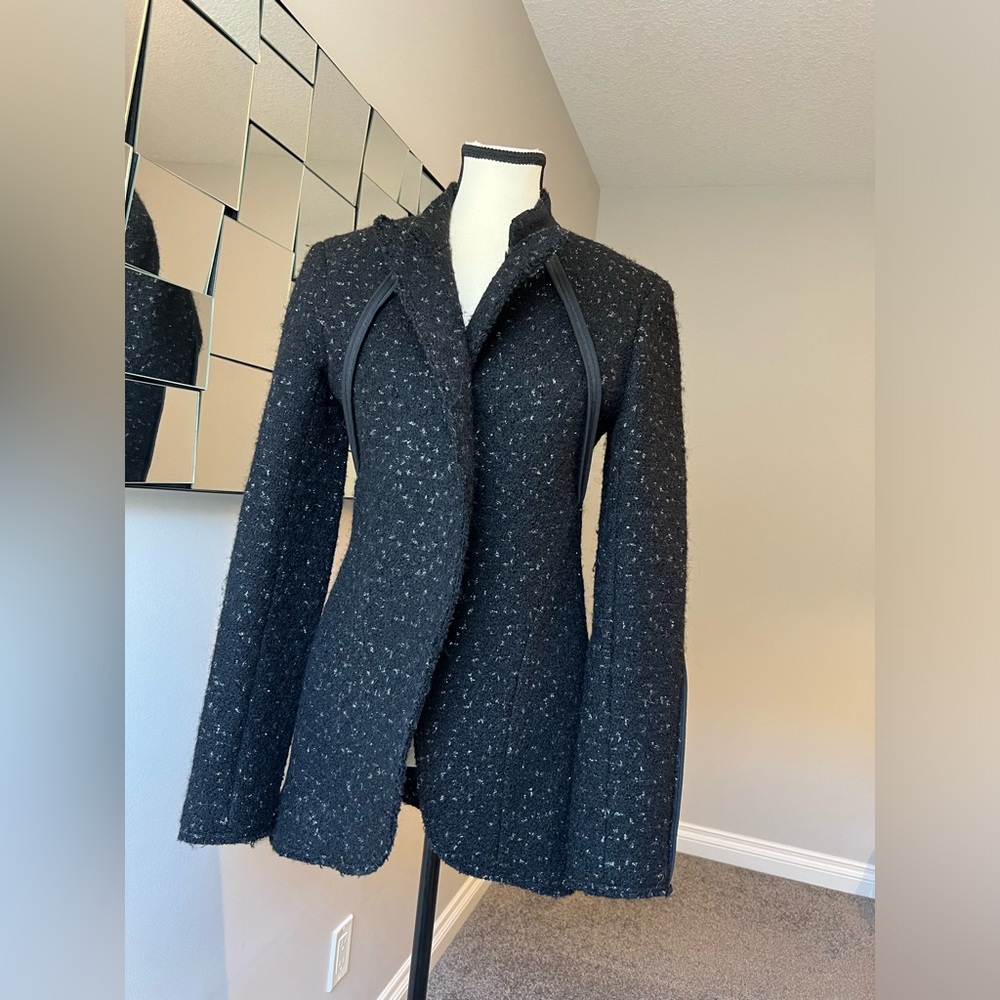Vintage Boucle Wool Celine  FW 2010 Jacket \ Peacoat by Phoebe Philo Size FR 40